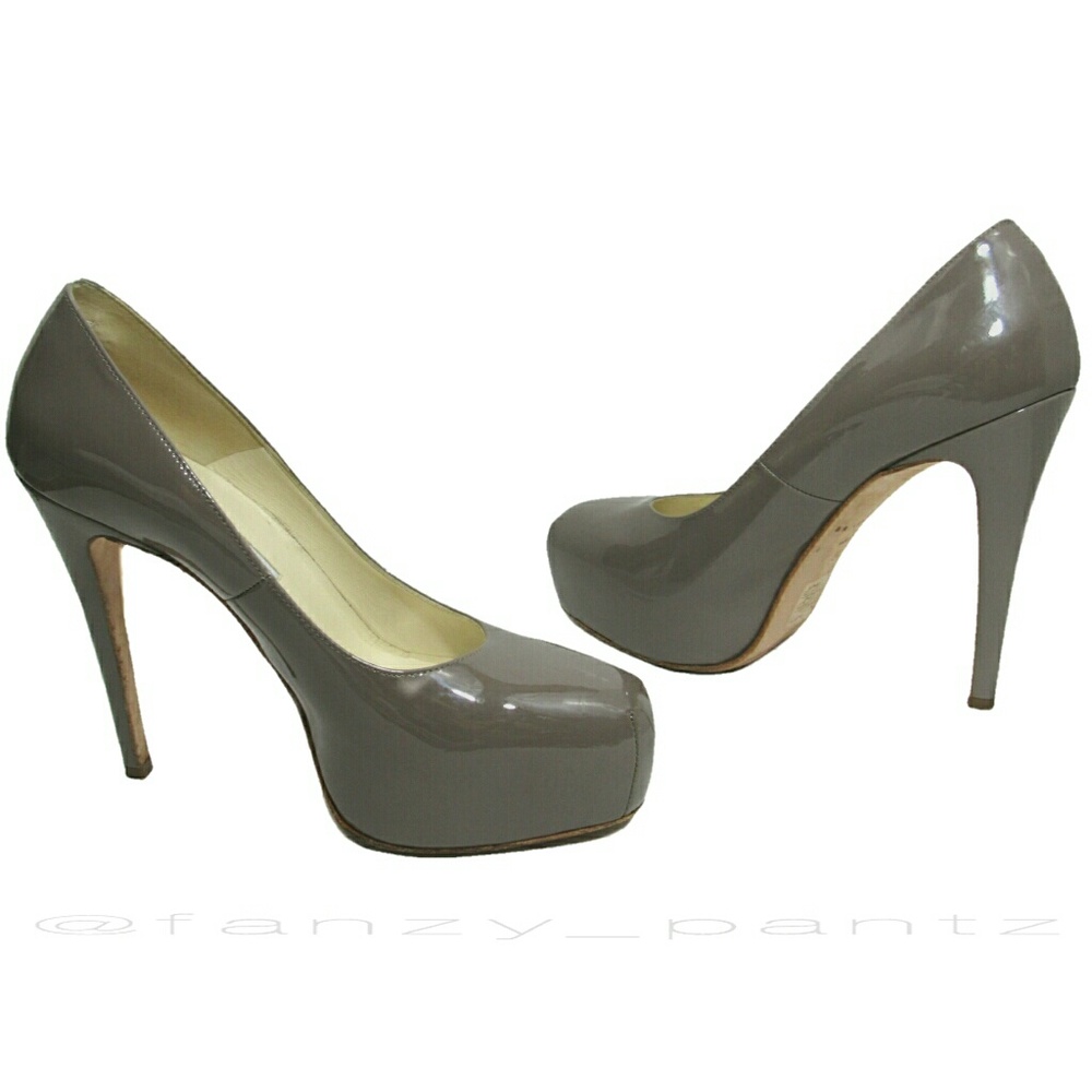 Brian Atwood Maniac Platform pump 37 grey heels - Picture 2 of 6